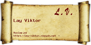 Lay Viktor névjegykártya